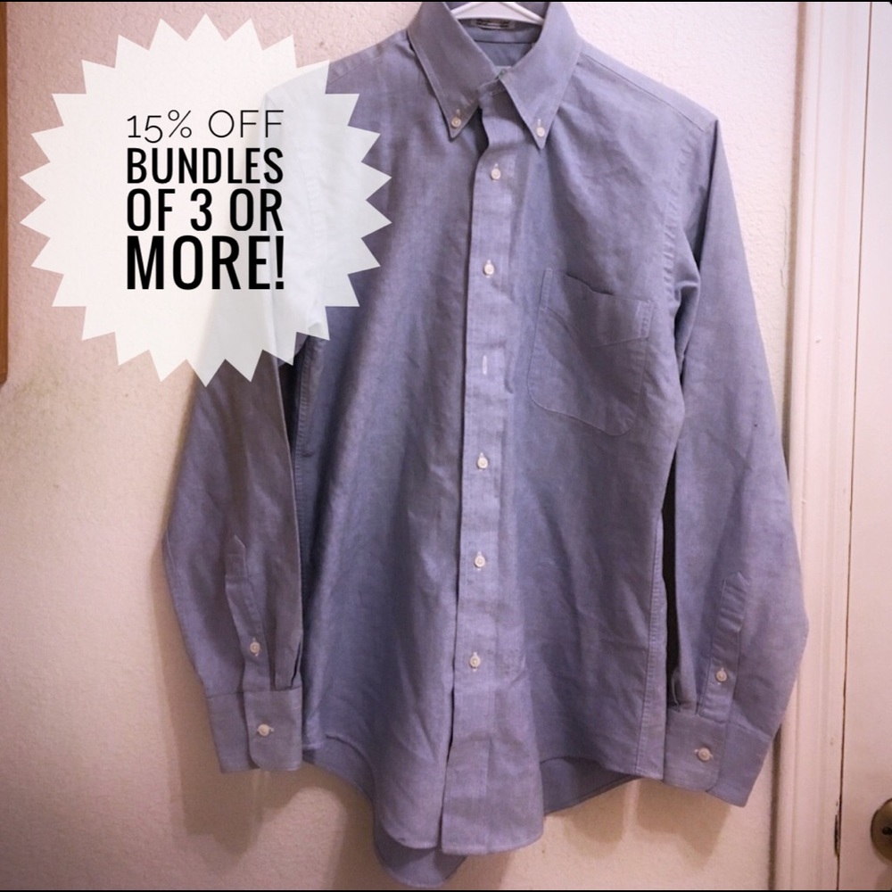 Blue Button Up Long Sleeve - Picture 1 of 5